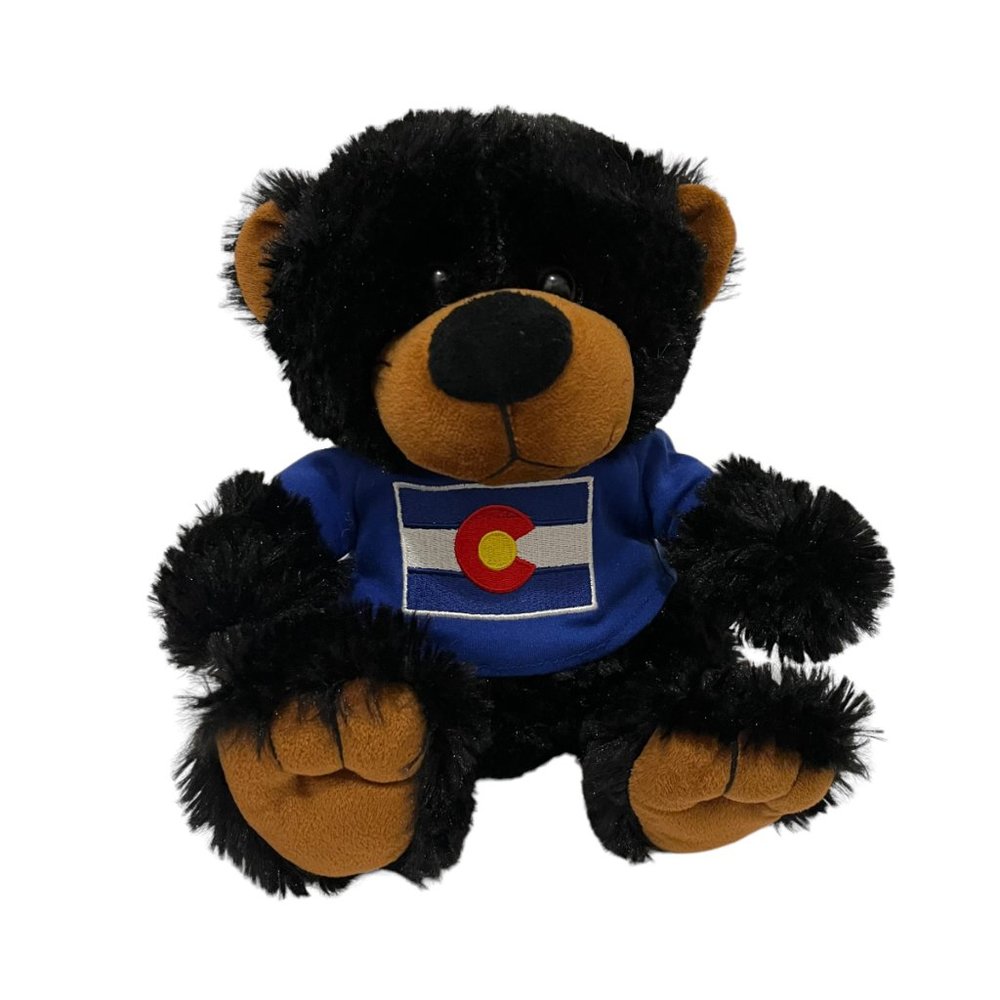 RBI Colorado T Shirt Black Bear Plush 10" Stuffed Animal 2021 Toy Teddy Bear